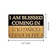 Julia Funny Welcome Doormat - Blessed Coming & Going, 23.7 in X 15.6 in Fabric Top with Anti-Slip Rubber Back for Entrance Way Indoor Use