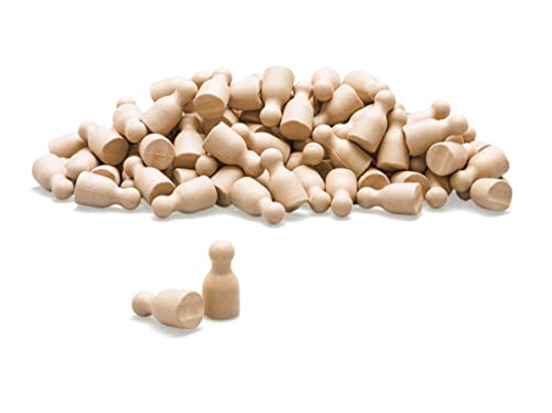 Wissner AKTIV lernen - 100 pions/cônes d'halma en Couleurs Naturelles 24 x 12 mm – RE-Wood