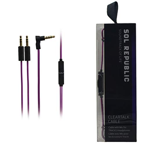 SOL REPUBLIC New 1307-18 Violet Tracks V8 V10 Ultra V12 ClearTalk Cable - New in Box