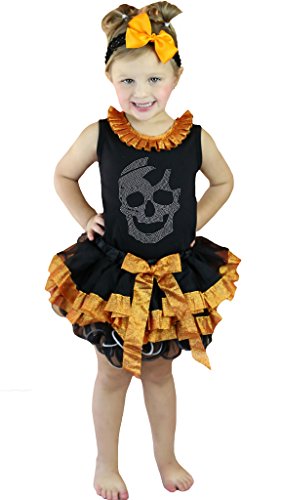 Jupe de mort Halloween orange et noir pour garçon x-small parfait pour le costume de fête