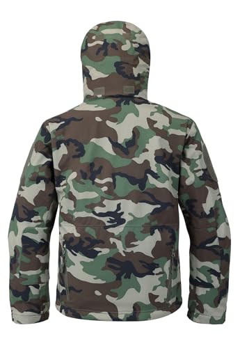 Image of Men's Softshell Jacket Fleece Windproof Waterproof Thermal Tactical Coat Outdoor Jacket Hiking Camping
