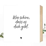 ✔ 100% NACHHALTIGKEIT - Holzschild aus echtem FSC-zertifiziertem Birkenholz, unsere nachhaltige Verpackung ist nur aus Papier & stabiler Pappe. In Deutschland von Hand gemacht