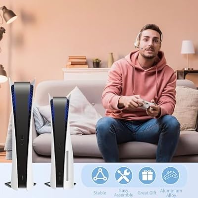 Stand for PS5 Slim,All-Metal Vertical Stand for PS5 Consoles