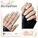 Modelones White Press on Nails, Short Square Fake Nails, Reusable Nail Kit with Nail Glue Adhesive Tabs Mini Nail File, Fall Halloween Nails Press Ons 32Pcs16 Sizes, Women Girl Gift
