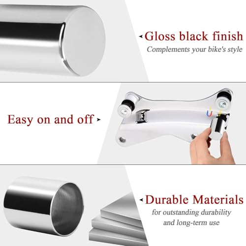 Image of Rear 4-Point DOCKING HARDWARE COVER KIT for Harley Touring 2009-2024,for Road Glide Road King Street Glide Electra Glide,Set of 4 (2 Long, 2 Short) /Chrome