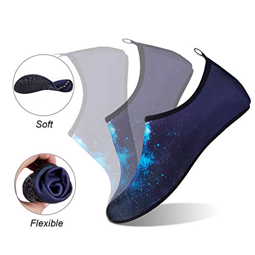 Image of WateLves Water Shoes for Womens Mens Barefoot Quick-Dry Aqua Socks for Beach Swim Surf Yoga Exercise New Translucent Color Soles