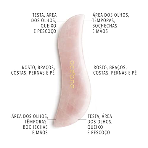 Kit de massageadores, Rosa, Rose Quartz Gua Sha Set, Océane, Océane