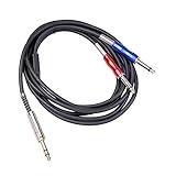 ifundom Cable de Audio de con Conector Doble Mono y Conductor de Cobre para de Sonido y Amplificadores