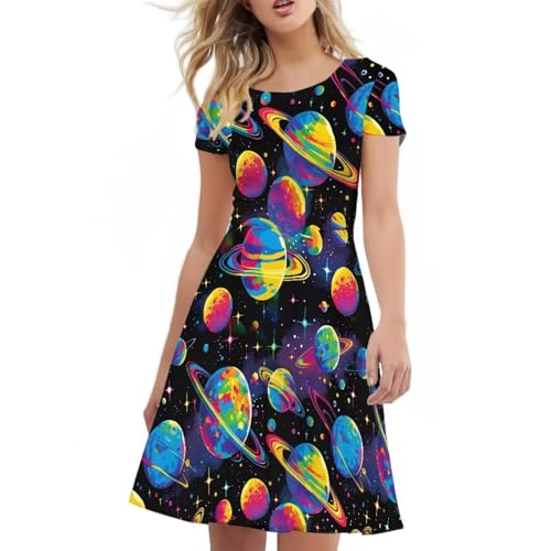 Image of Forchrinse Native Aztec Style Black White Geometric Women's Midi Dress Casual Long Dress Round Neck Swing Dress
