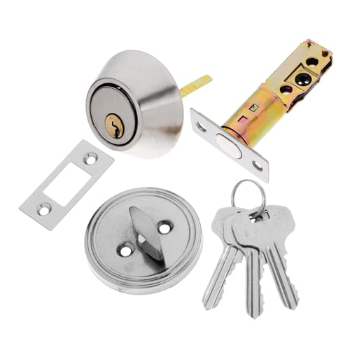 Angoily Finish Keyed Entry Deadbolt Auxiliary Lock Security for Home and Business for Enhanced