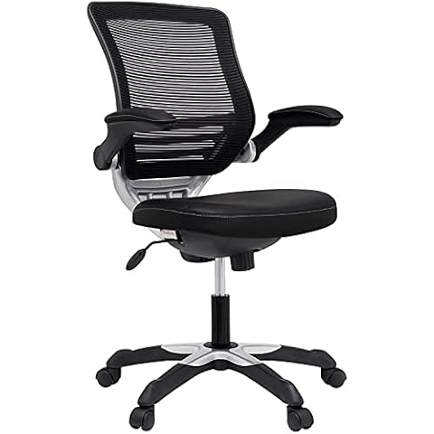 Modway Edge Mesh Back and White Vinyl Seat Office Chair Cover