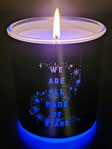 Vela LED de cristal de Halloween de 4 pulgadas con estrellas místicas para centro de mesa 3