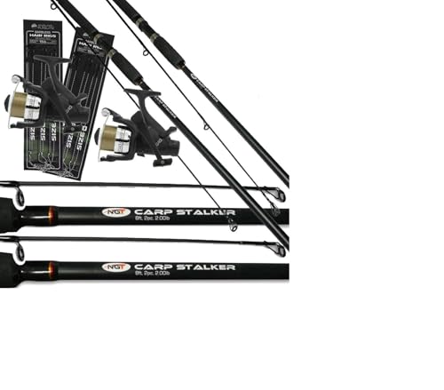 Black Carp 8ft 2lbTC Rods & Reels Set