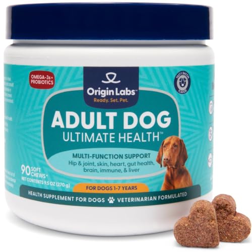 Origin-Labs-Adult-Dog-Multifunction-Support-Omega-3-Supplement-Gut-Health-Probiotics-Immune-Support-Heart-Skin-Liver-Brain-Joint-Health-Glucosamine-Chondroitin-Bacon-Flavor-90-Soft-Chews