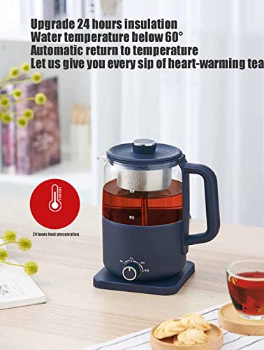 Tetera eléctrica de vidrio 1.2L con control de temperatura miniatura 3