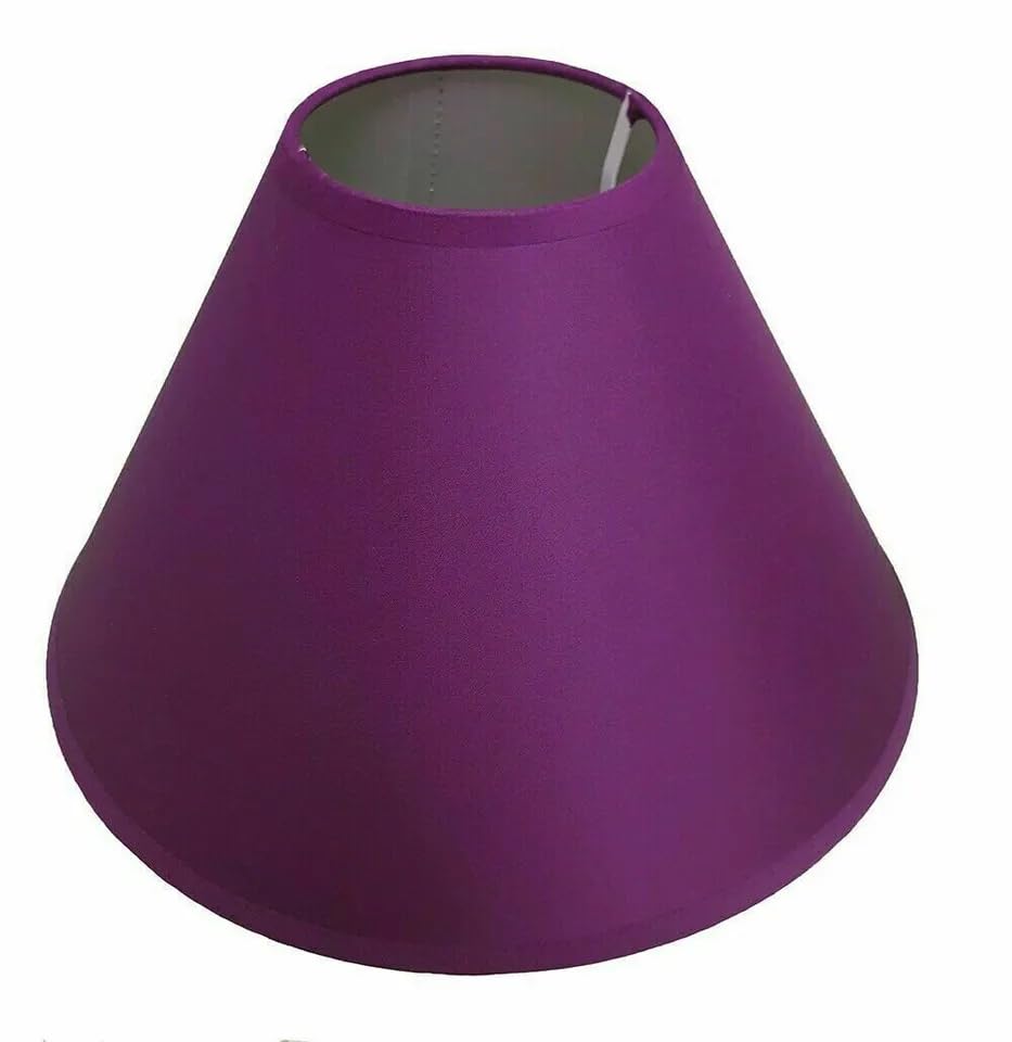 10" (25cm) Cotton Textured Fabric Coolie Lamp Shades Hanging Ceiling Pendent Light Shades (Aubergine) โ image 1