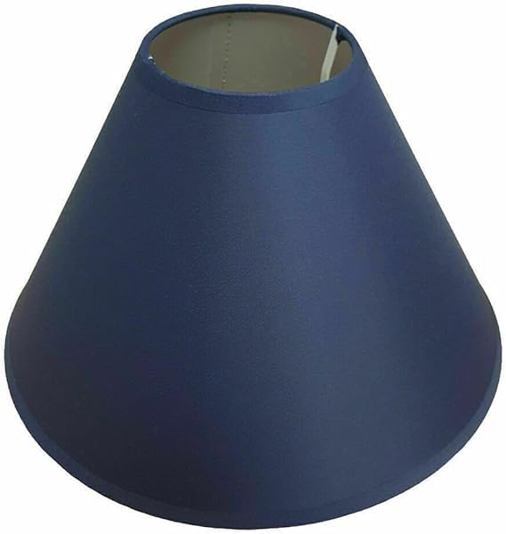 10" (25cm) Cotton Textured Fabric Coolie Lamp Shades Hanging Ceiling Pendent Light Shades (Navy Blue)