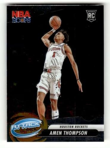 2023-24 Hoops Panini Premium Stock Attack the Rack #9 Amen Thompson Houston Rockets RC Rookie NBA Basketball Trading Card image 3