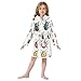 Glaphy Cartoon Insect Bugs Beetles Bathrobe Hooded Unisex PJ Robe Soft Fleece Robe Pajama Sleepwear 2-12 Years