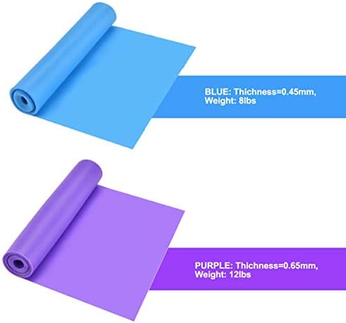 HQdeal 2Pcs 1.5 M Elastic Resistance Exercise Bands, Unisex Resistance Exercise Bands Ideal For Pilates, Yoga, Rehab, Stretching, Ballet, Gym, Strength Training