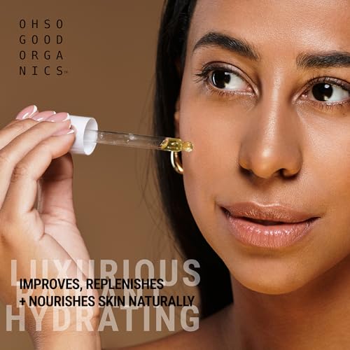 OH SO GOOD ORGANICS Radiant Vitamin C + Hyaluronic Acid Serum for Face, Vitamin C Face Serum, Hyaluronic Acid Moisturizer, Infused with Pro-Vitamin B4, Aloe, Rosehips and Organic Extracts