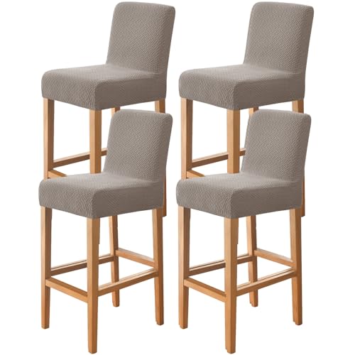 Image of FUANGUI Bar Stool Covers Set of 4, Stretch Bar Stool Seat Covers