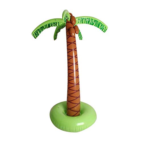 5.5 ft/66? Large Inflatable Palm Tree for Poolside Decor, Decoration for Tropical, Hawaiian and Aloha Themed Birthday and Poolside Parties, Luau Pool Side Party Decorations