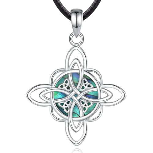 Collier noeud de sorcière argent 925 pendentif Wicca sorcellerie
