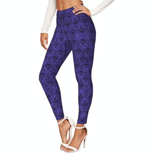 Leggings Haunted Mansion suaves para mujer: mallas de entrenamiento de alta elasticidad para gimnasio