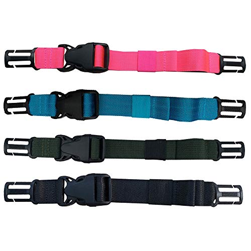 HDHYK 4 Pack Backpack Chest Strap Heavy Duty Adjustable Backpack Sternum Strap Chest Belt Suitable for Webbing on The Backpack up to1in.(Black/Army Green/Sky Blue/Pink)