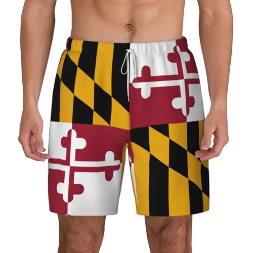 Short de bain séchage rapide homme respirant, imprimé Maryland idéal surf