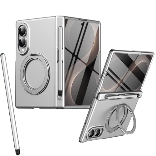 Étui pour Samsung Z Fold8 magnétique rigide coque intégrale argentée