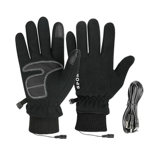 Gants de ski chauffants rechargeables tactiles avec doublure polaire
