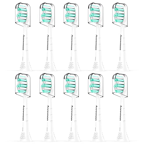 Aoremon Replacement Toothbrush Heads for Philips Sonicare Snap-on Electric Brush Handles HX9023/65 , 10 Pack