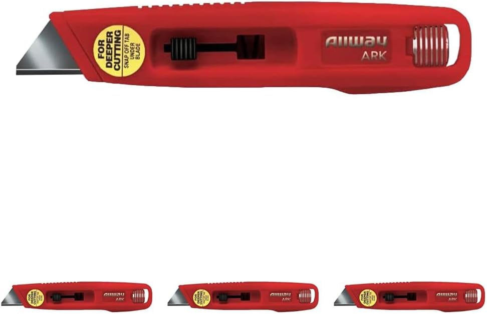 ALLWAY ARK SelfRetracting Safety Knife with 1 Blade (Pack of 4