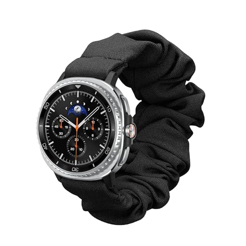 kwmobile Correa coletero compatible con Samsung Galaxy Watch 8 Galaxy/Galaxy Watch 8 Classic 46mm - Scrunchy para reloj inteligente - negro
