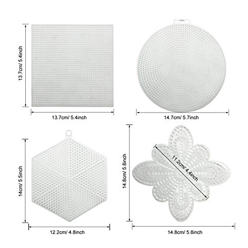 Seasonsky Mesh Plastic Canvas Sheets for Embroidery, Acrylic Yarn Crafting, Knit and Crochet Projects (1)