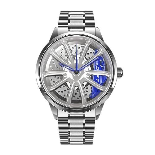 Montre en forme de voiture de sport DriftElement verre minéral et cadran jante 3D