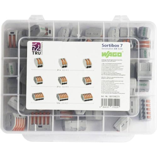 WAGO WA-741-744 Verbindungsklemmen-Sortiment flexibel: 0.08-2.5mm² starr: 0.08-2.5mm² 54St.