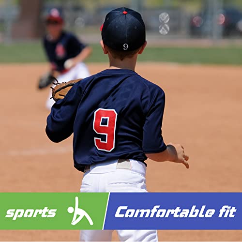 Hercicy 3 Pieces Adult and Youth Baseball Softball Uniform Belts, Adjustable Size Uniform Belt (Black, Red, White,Youth)