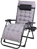 CÓMODA: Gracias a su función reclinable, al reposacabezas blando y a los reposabrazos acolchados, la tumbona plegable invita a relajarse y descansar de una forma confortable. También el sillón para balcón incluye protectores del suelo antideslizantes.