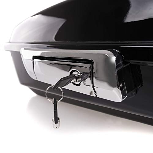 Baul-Topcase-Razor-Compatible-para-Motos-Custom-Chopper-Cruiser-Negro 41C9w2fsB+L
