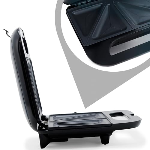 Sandwichera Grill 750W | Con Doble Placa Antiadherente y Luz Indicadora | Compacta, Rápida y Fácil de Usar y Limpiar | Ideal para 2 Sándwiches, Tostadas, etc. - imagen 4