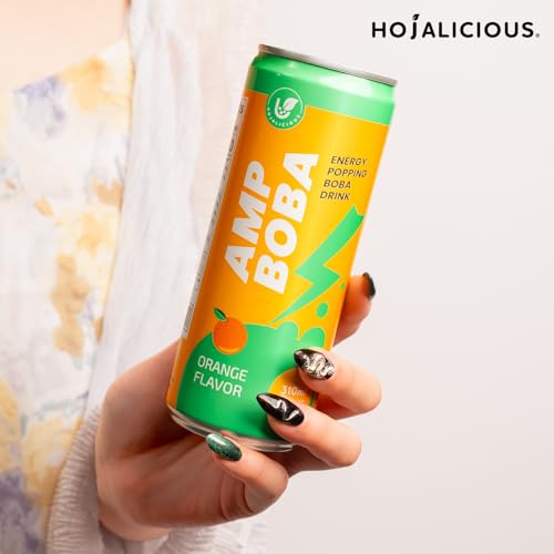 Image of Hojalicious - AMPBOBA Energy Popping Boba Drink (Set of 6, Orange)