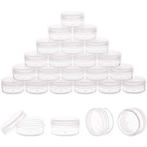Tiny Cosmetic Containers, 3 Gram 25Pcs Sample Containers with Lid...