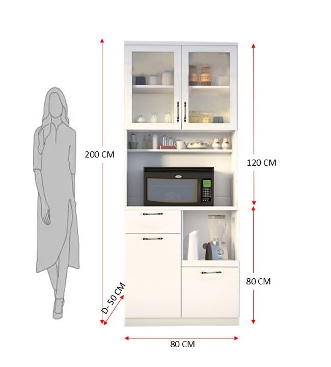 Alpine Willow Crockery Cabinet Glass Doors Side View