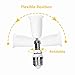 Boxlood Flexible Position Holder Extender for E26/E27 Socket Flood Lamp Bulbs, 360 Degree Adjustable E26 to E26 Base Converter, Max 350g/12.3oz Weight, Fireproof, 2-Pack