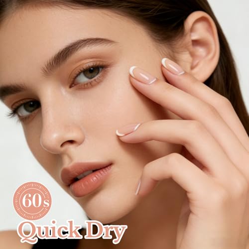 Image of AZUREBEAUTY Jelly Nail Polish Set Quick Dry Transparent Nude Pink Purple Brown 4 Colors Sheer Natural Nail Lacquer Fingernail Kit with Top Coat Nail Polish DIY Salon Home