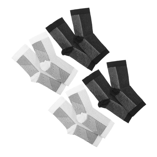 FRCOLOR 4 Pairs Compression Socks for Women Ankle Support for Women Toeless Ankle Sleeves Sports Pressure Socks Plantar Braces