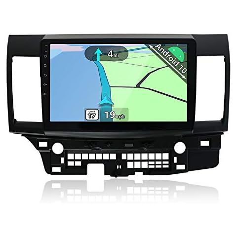 YUNTX Android 10 Car Stereo Fit for Mitsubishi Lancer (2010-2016) -10.1 inch - 2 Din Head Unit with FREE Rear Camera&Canbus - Support GPS/DAB+ / Steering Wheel Conrtol/Bluetooth/WiFi/Mirrorlink Cover